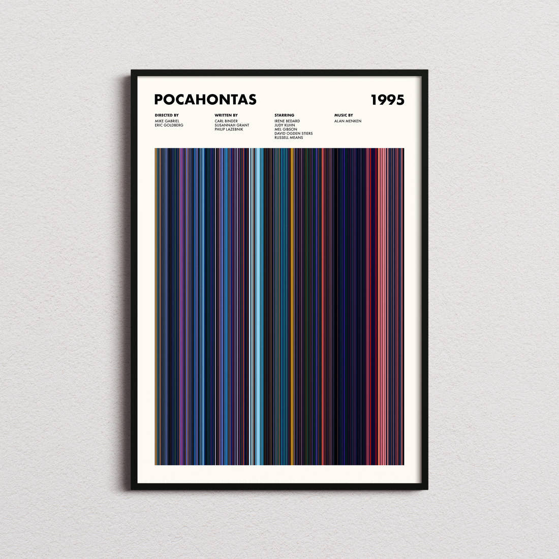 Pocahontas Movie Barcode Poster