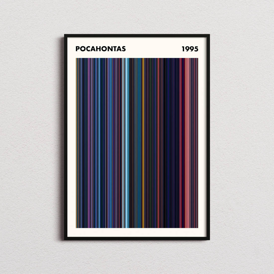 Pocahontas Movie Barcode Poster - Simplified