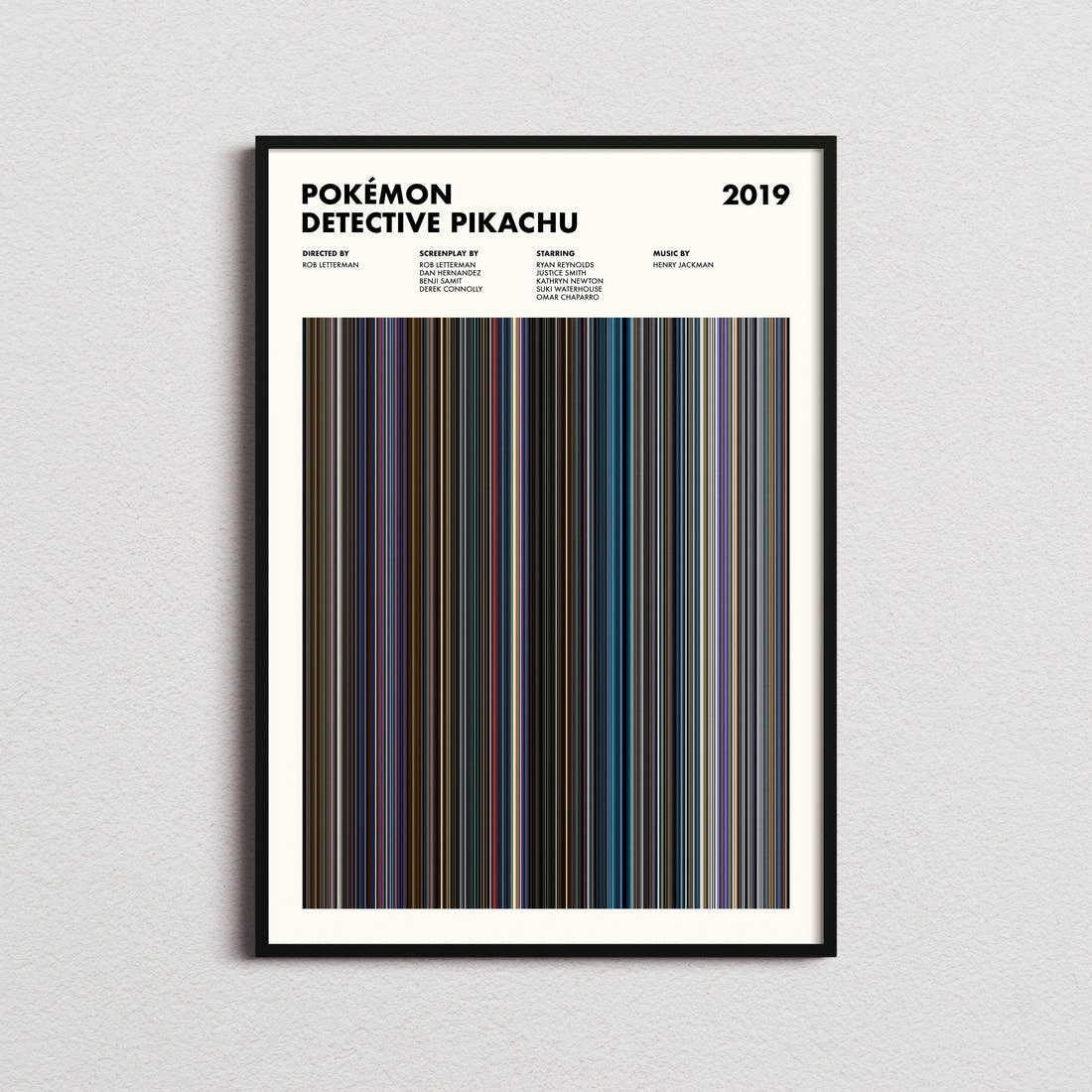 Pokémon Detective Pikachu Movie Barcode Poster