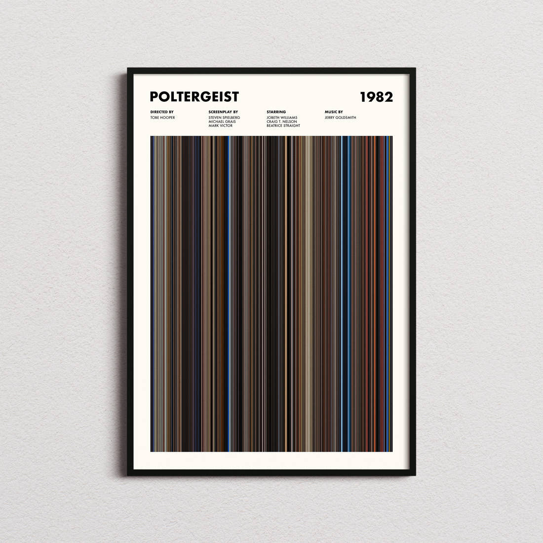 Poltergeist Movie Barcode Poster