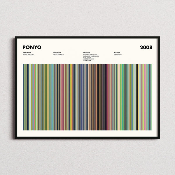 Ponyo Movie Barcode Poster