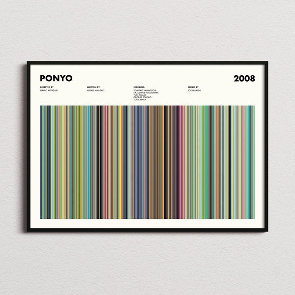 Ponyo Movie Barcode Poster