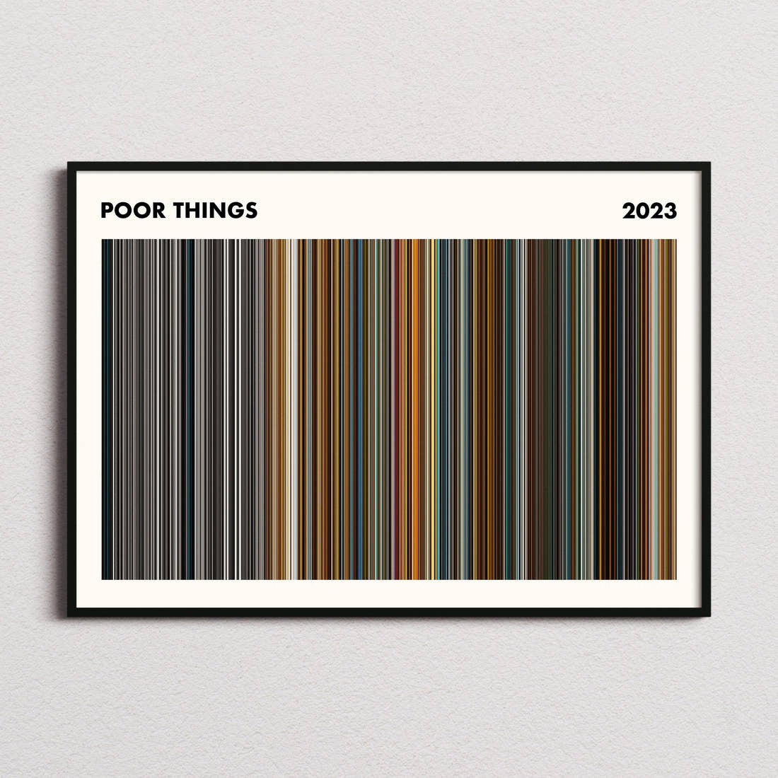 Poor Things Movie Barcode Poster - Simplified