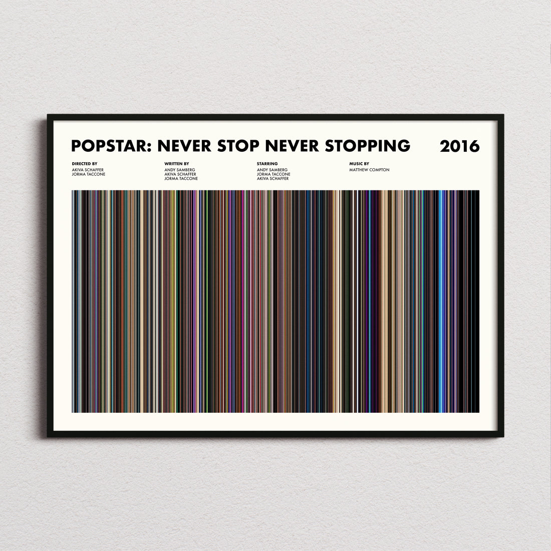 Popstar Never Stop Never Stopping Movie Barcode Poster