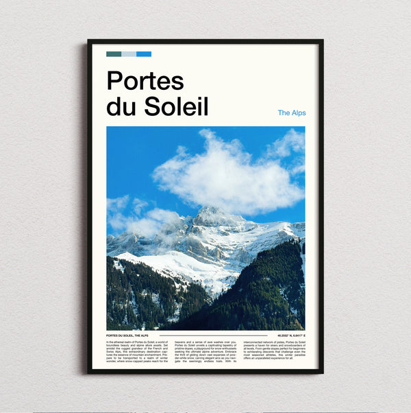 Portes Du Soleil - Snowy Mountain Peak - Travel Print