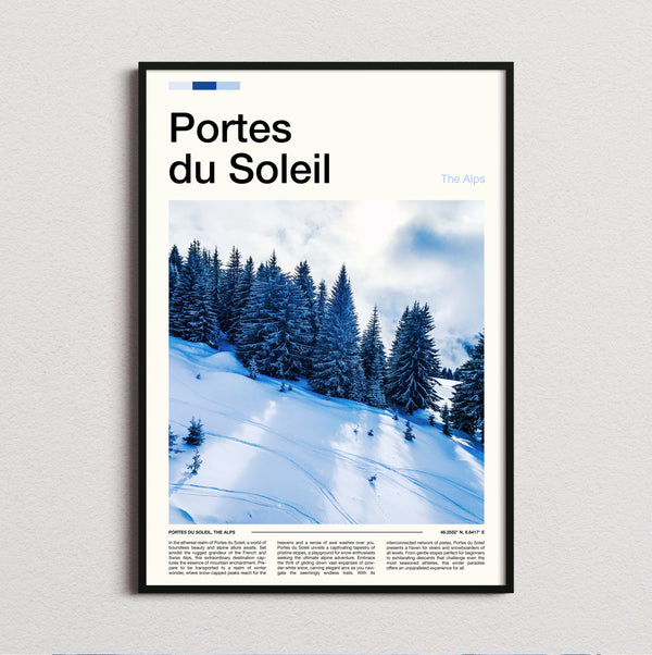 Portes Du Soleil - Snow-Covered Pine Trees - Travel Print