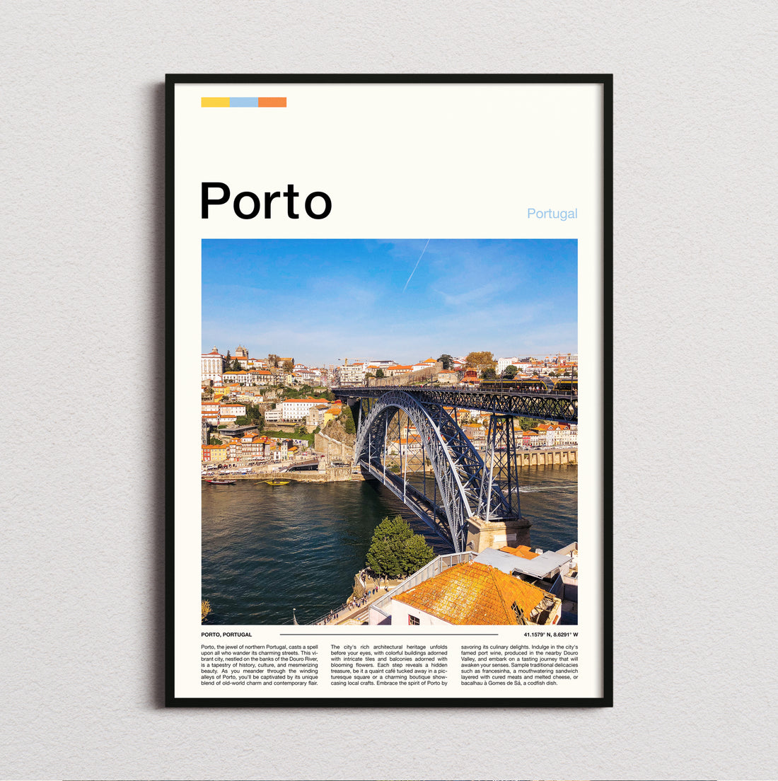 Porto - Iron Arch Bridge - Travel Print