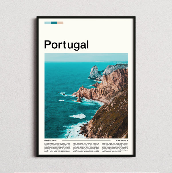 Portugal - Coastal Cliffs - Travel Print