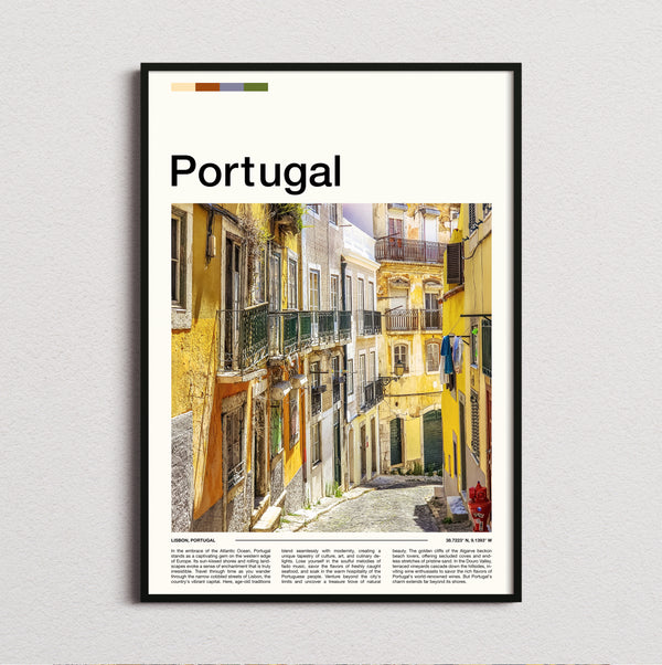 Portugal - Narrow Street - Travel Print