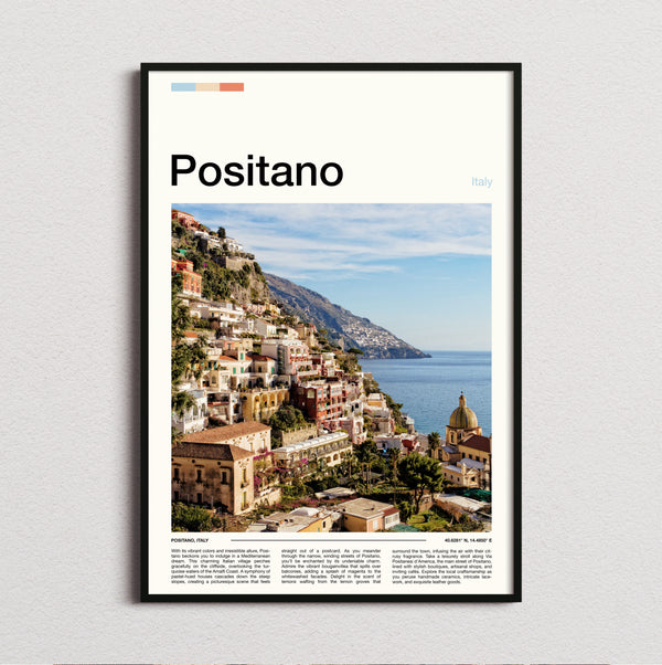 Positano - Hillside Town And Sea - Travel Print