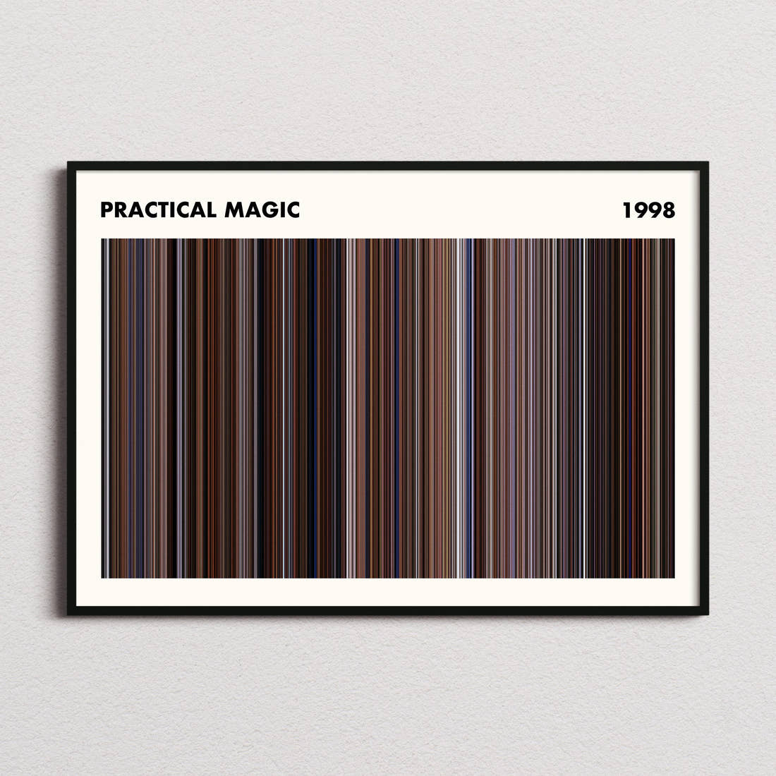 Practical Magic Movie Barcode Poster - Simplified