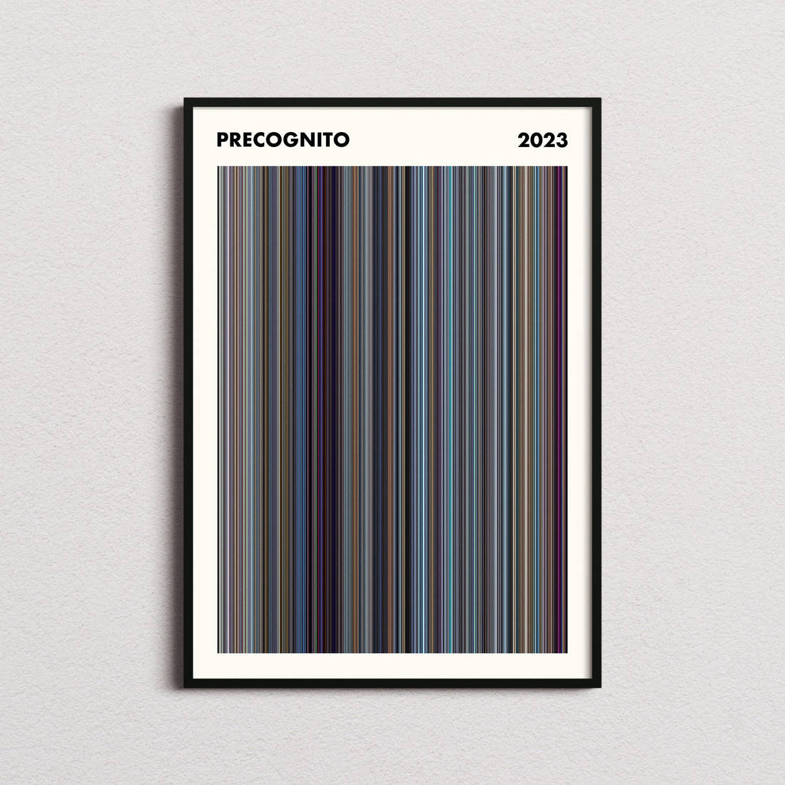 Precognito Movie Barcode Poster - Simplified
