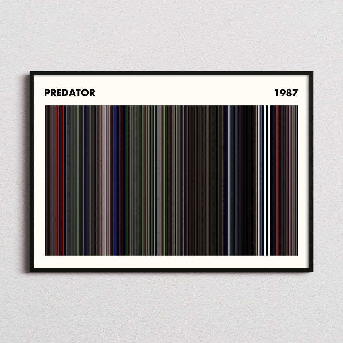 Predator Movie Barcode Poster - Simplified
