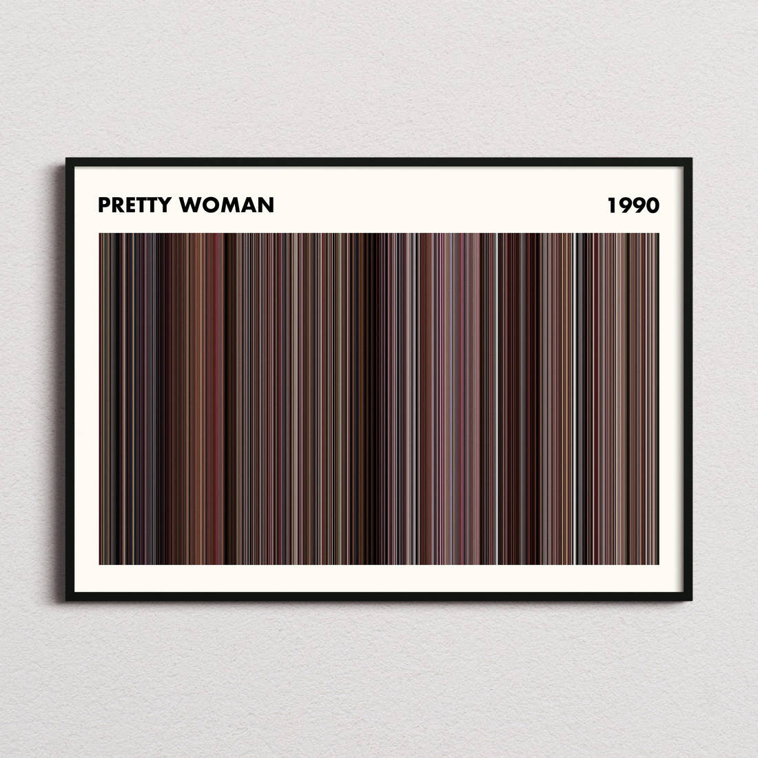 Pretty Woman Movie Barcode Poster - Simplified