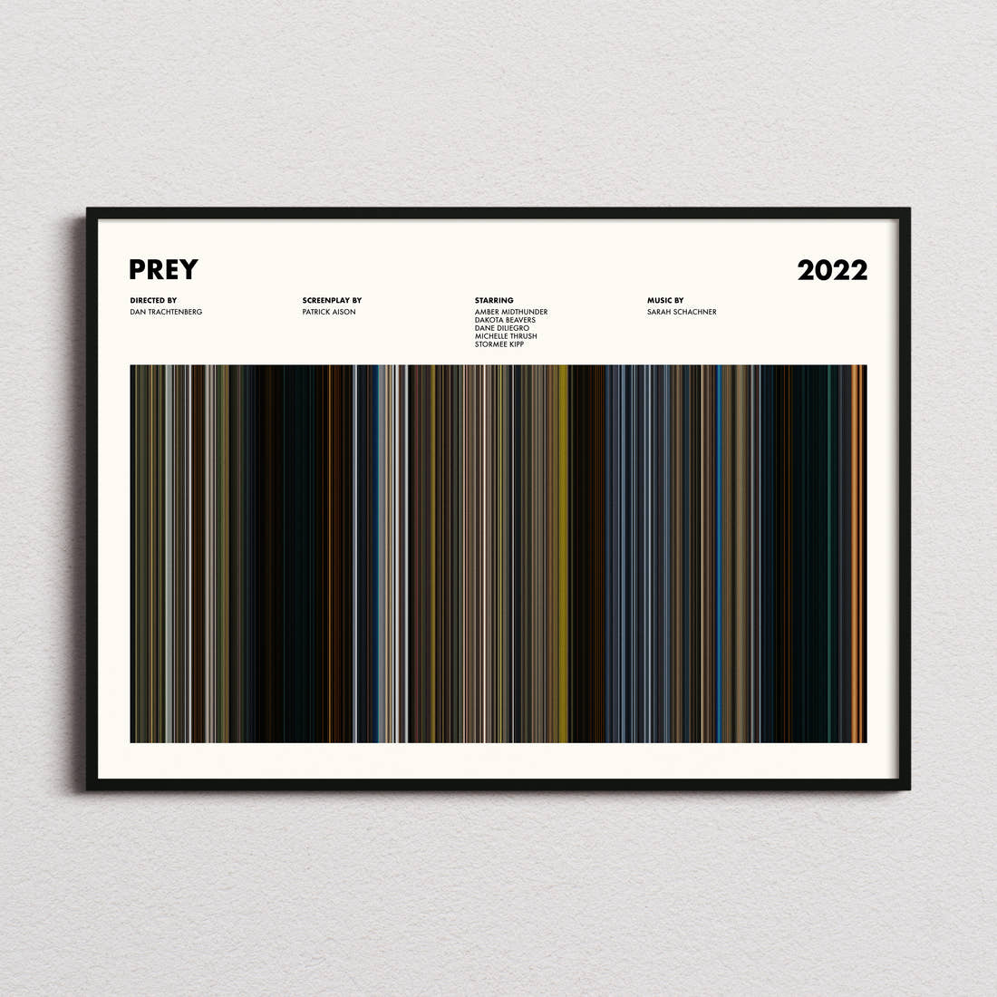 Prey Movie Barcode Poster