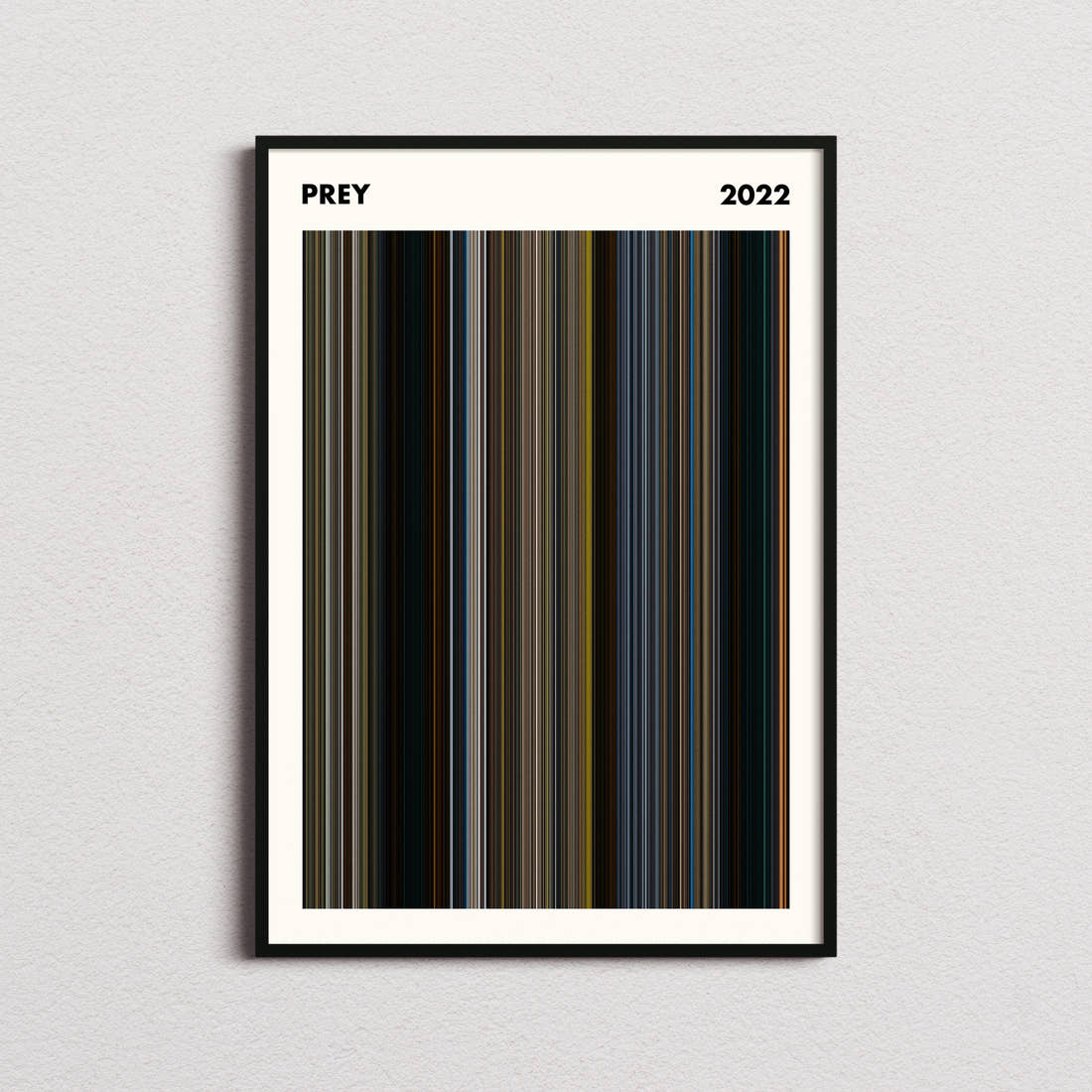 Prey Movie Barcode Poster - Simplified