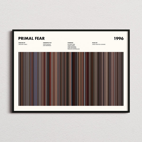 Primal Fear Movie Barcode Poster