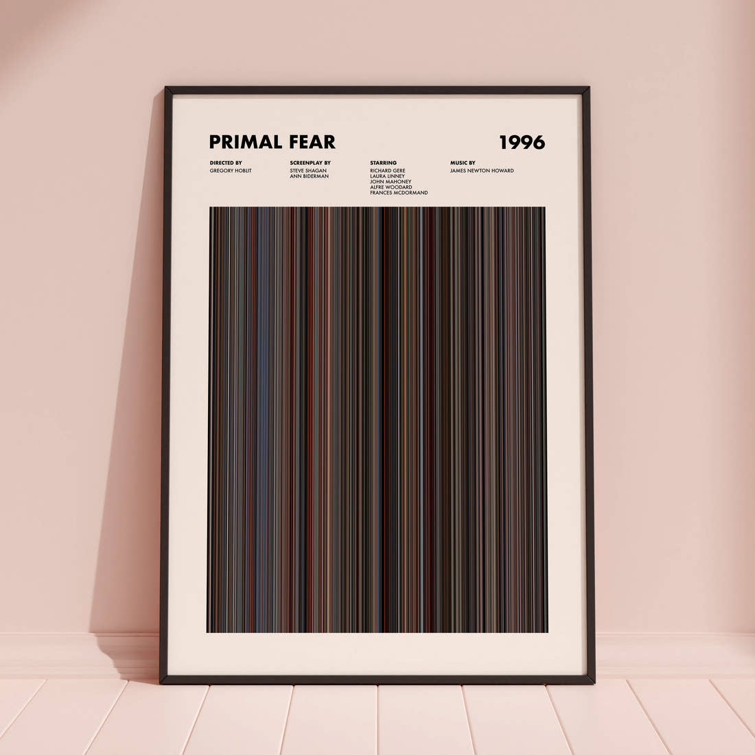 Primal Fear Movie Barcode Poster