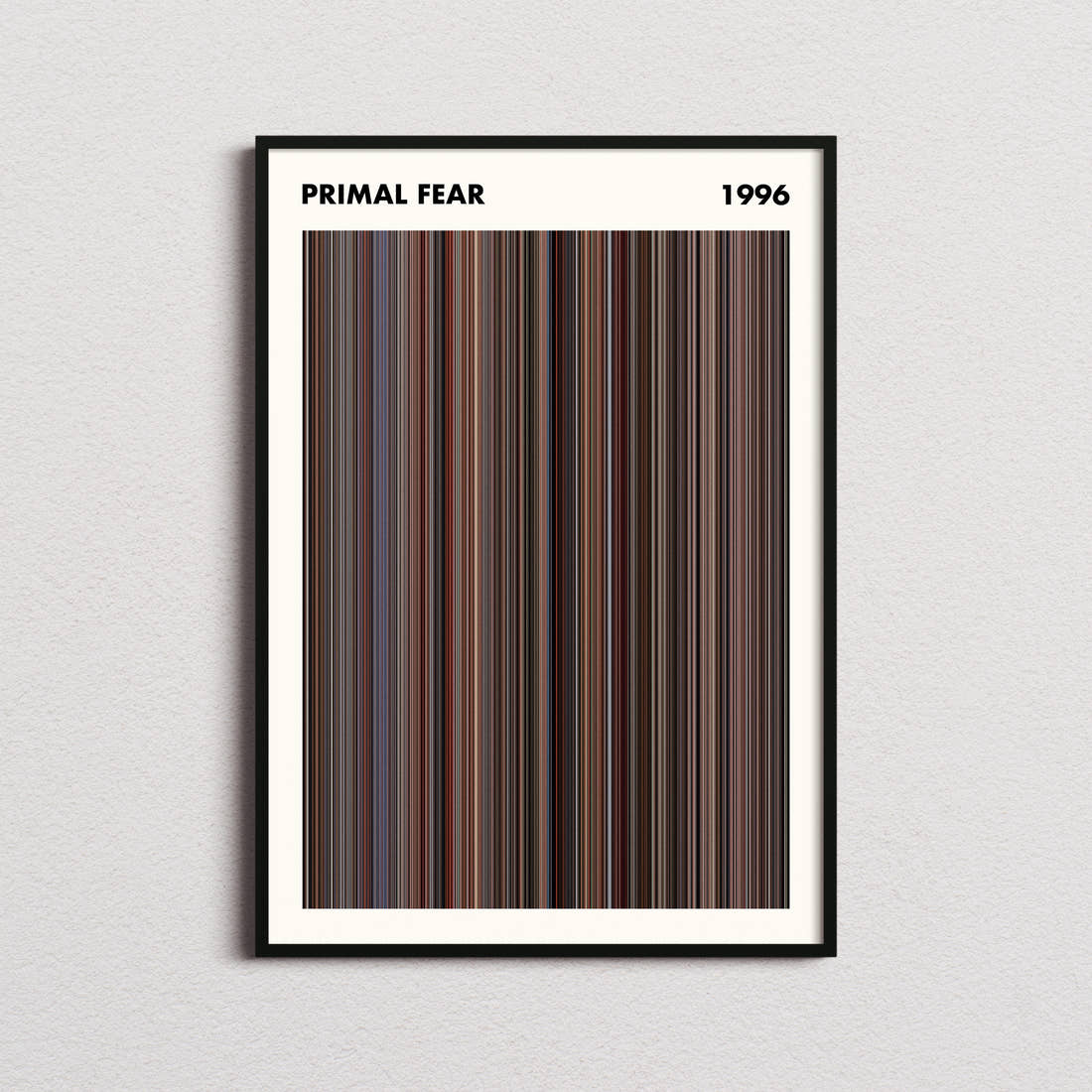 Primal Fear Movie Barcode Poster - Simplified