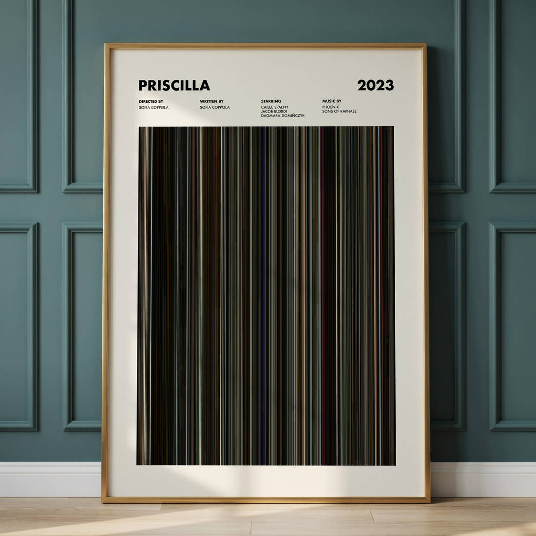 Priscilla Movie Barcode Poster
