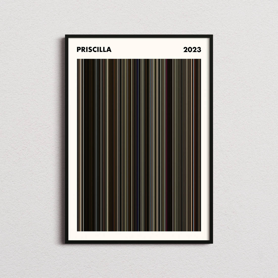 Priscilla Movie Barcode Poster - Simplified