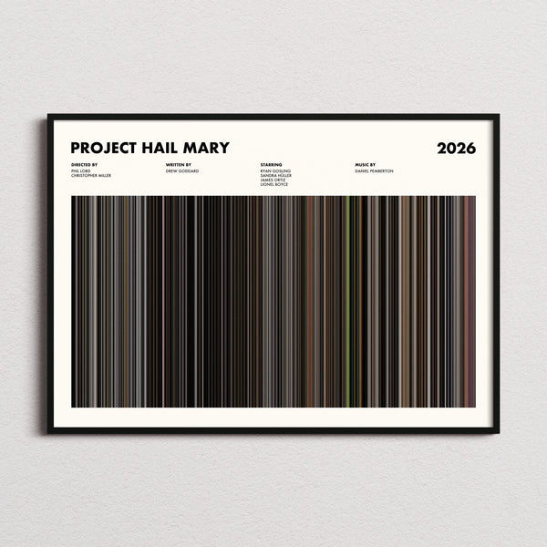 Project Hail Mary Movie Barcode Poster