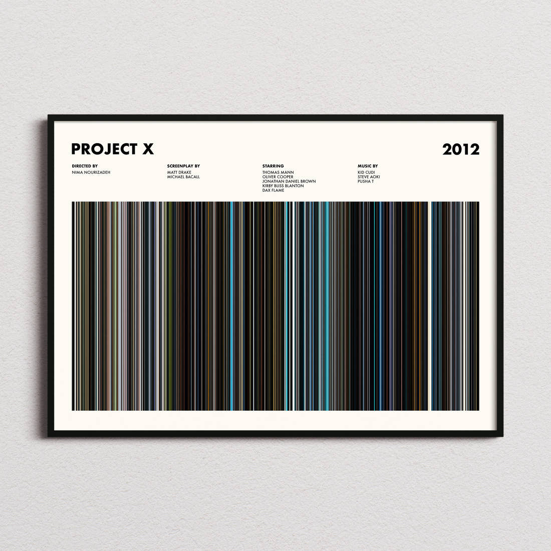 Project X Movie Barcode Poster