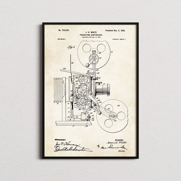 Projecting Kinetoscope Patent Print
