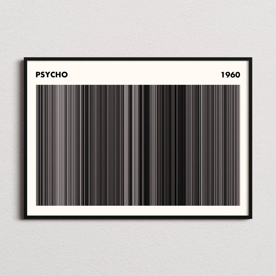 Psycho Movie Barcode Poster - Simplified