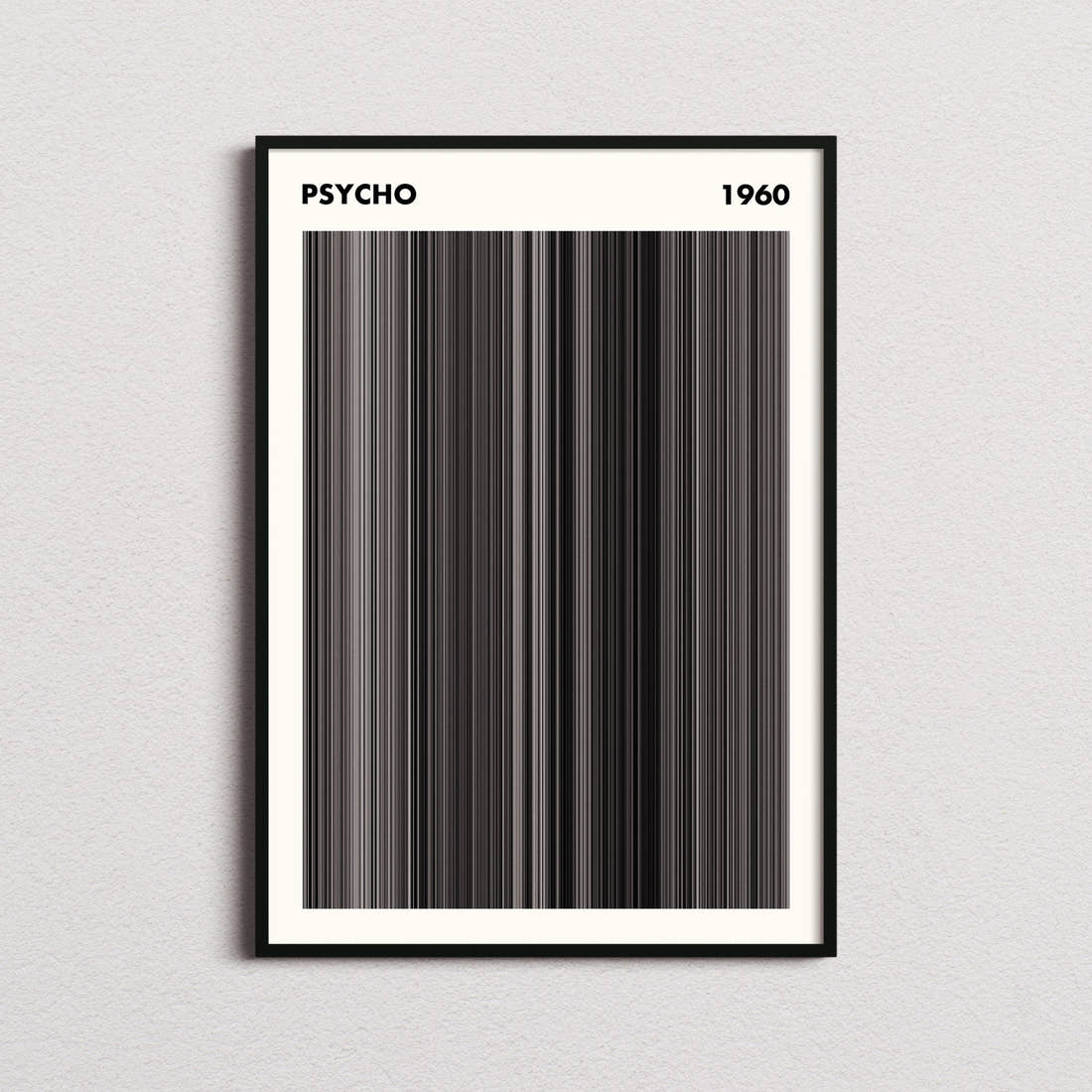 Psycho Movie Barcode Poster - Simplified