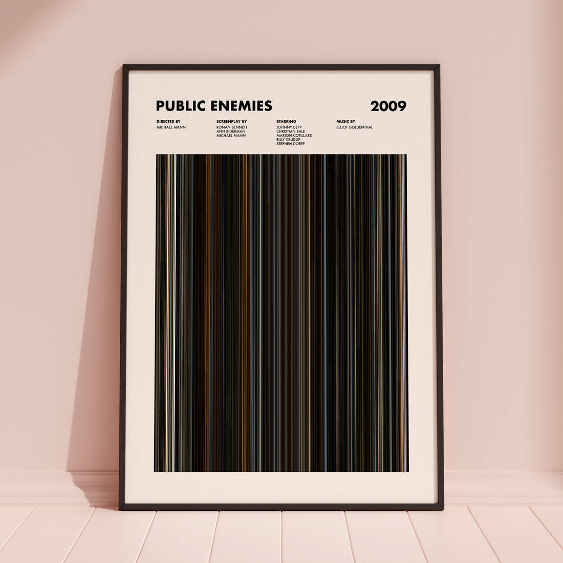 Public Enemies Movie Barcode Poster