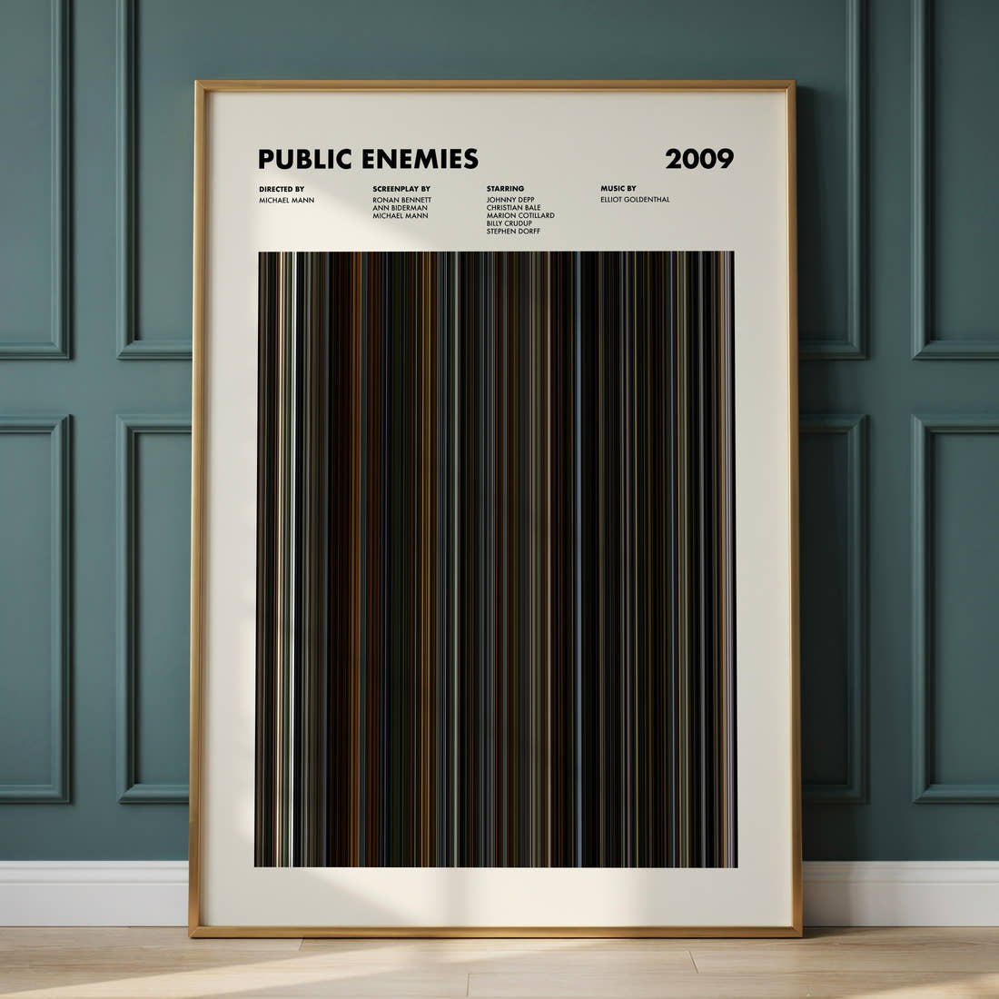 Public Enemies Movie Barcode Poster