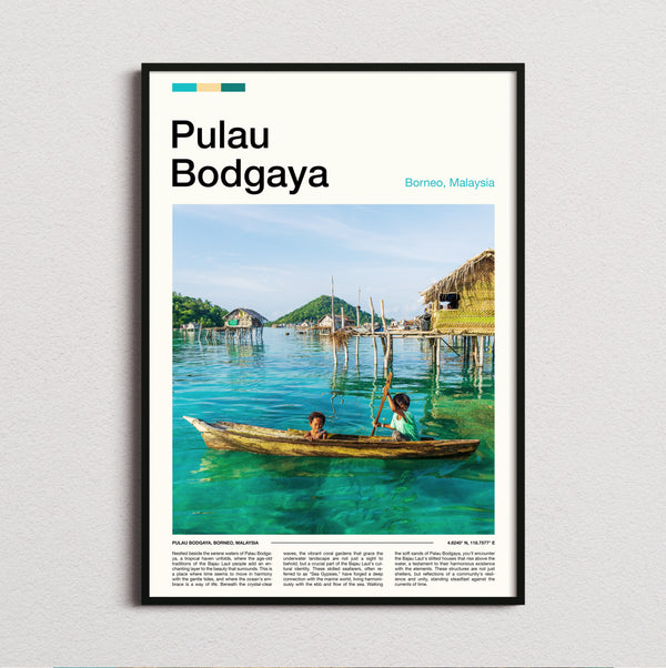 Pulau - Stilt Houses Over Water - Travel Print