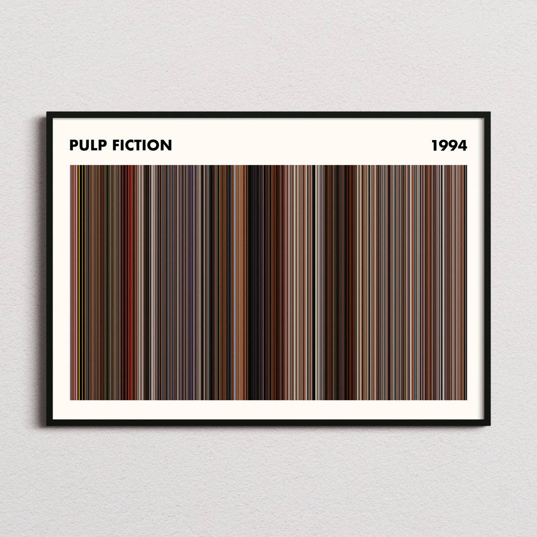 Pulp Fiction Movie Barcode Poster - Simplified