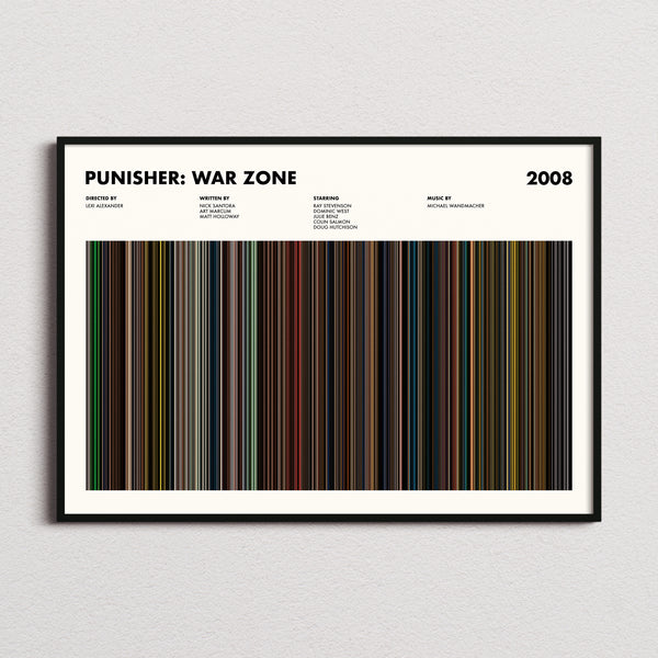 Punisher: War Zone Movie Barcode Poster