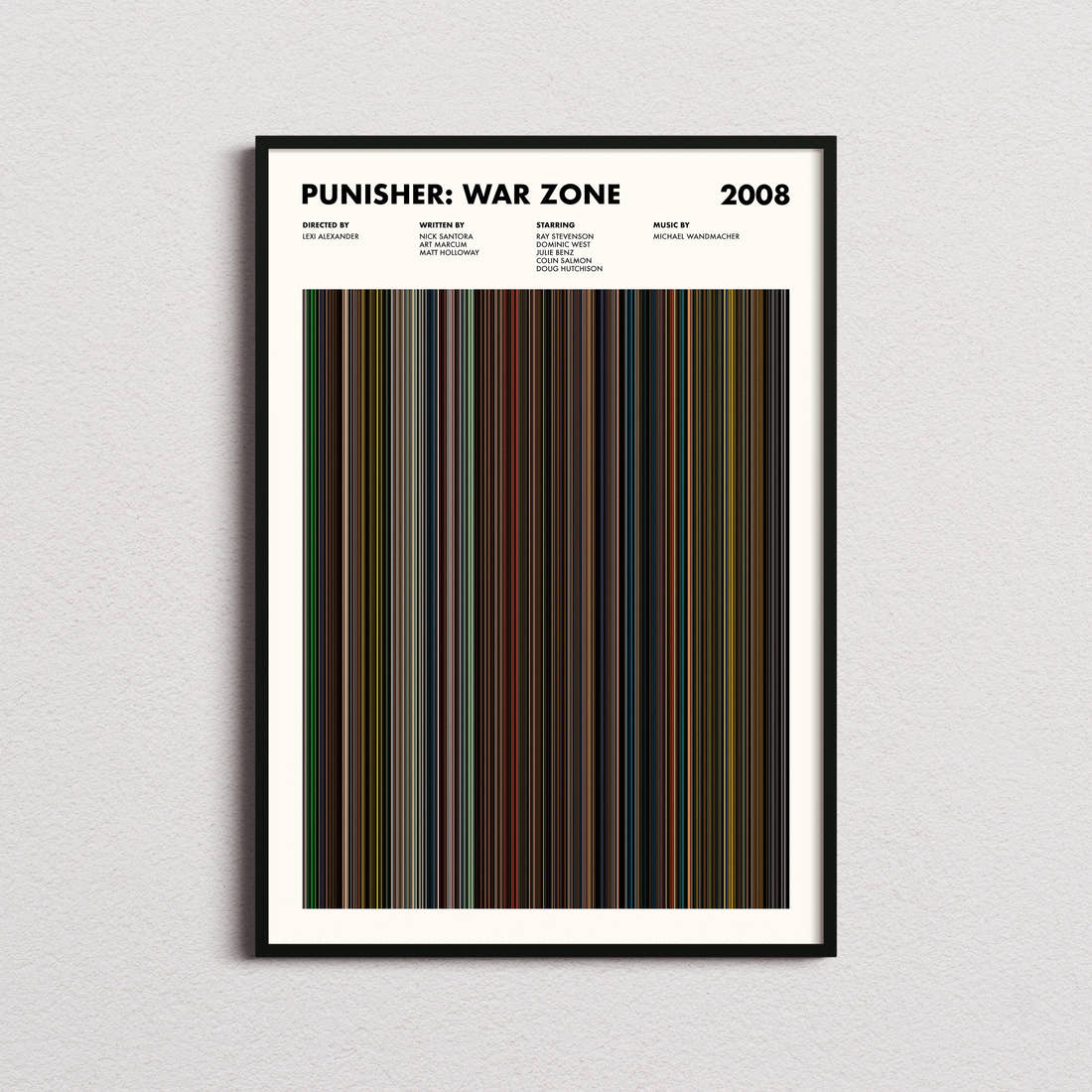 Punisher: War Zone Movie Barcode Poster