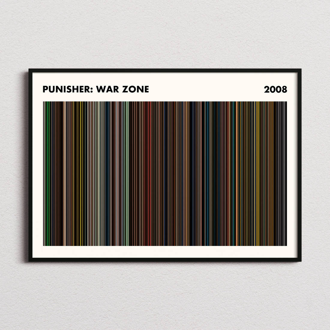 Punisher: War Zone Movie Barcode Poster - Simplified