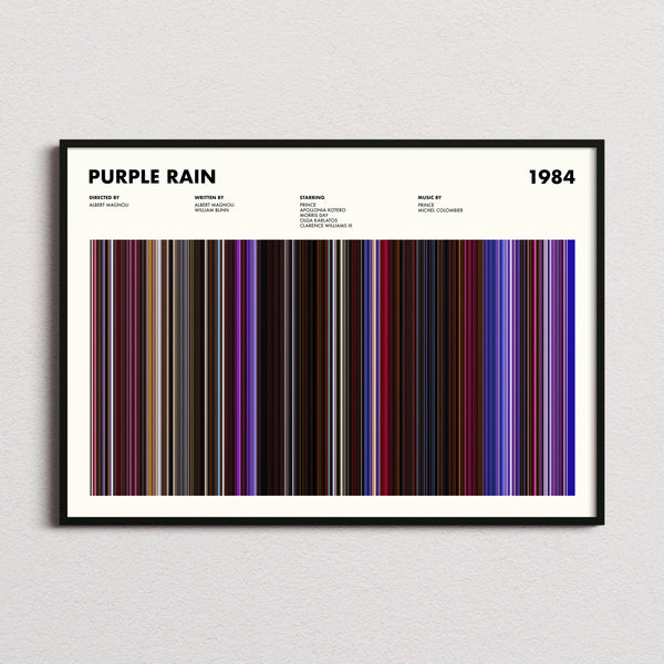 Purple Rain Movie Barcode Poster