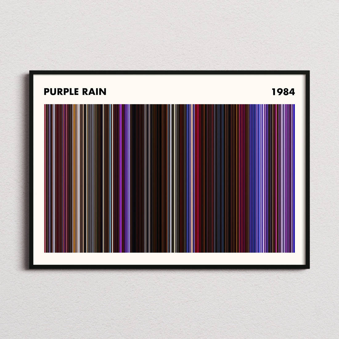 Purple Rain Movie Barcode Poster - Simplified