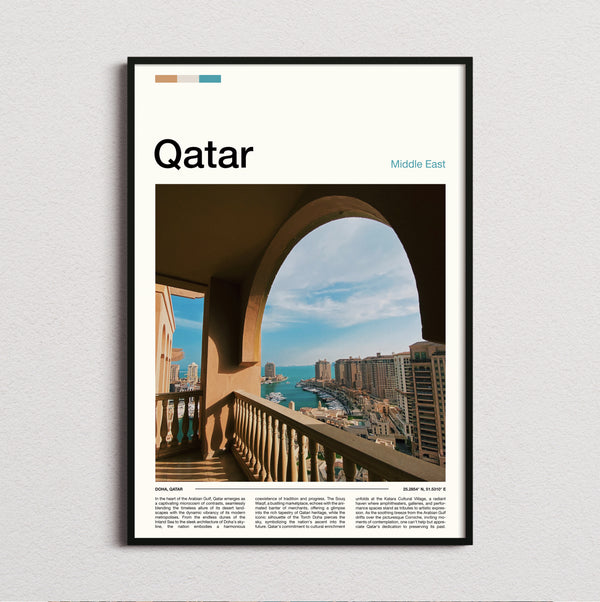 Qatar - View From A Balcony - Travel Print
