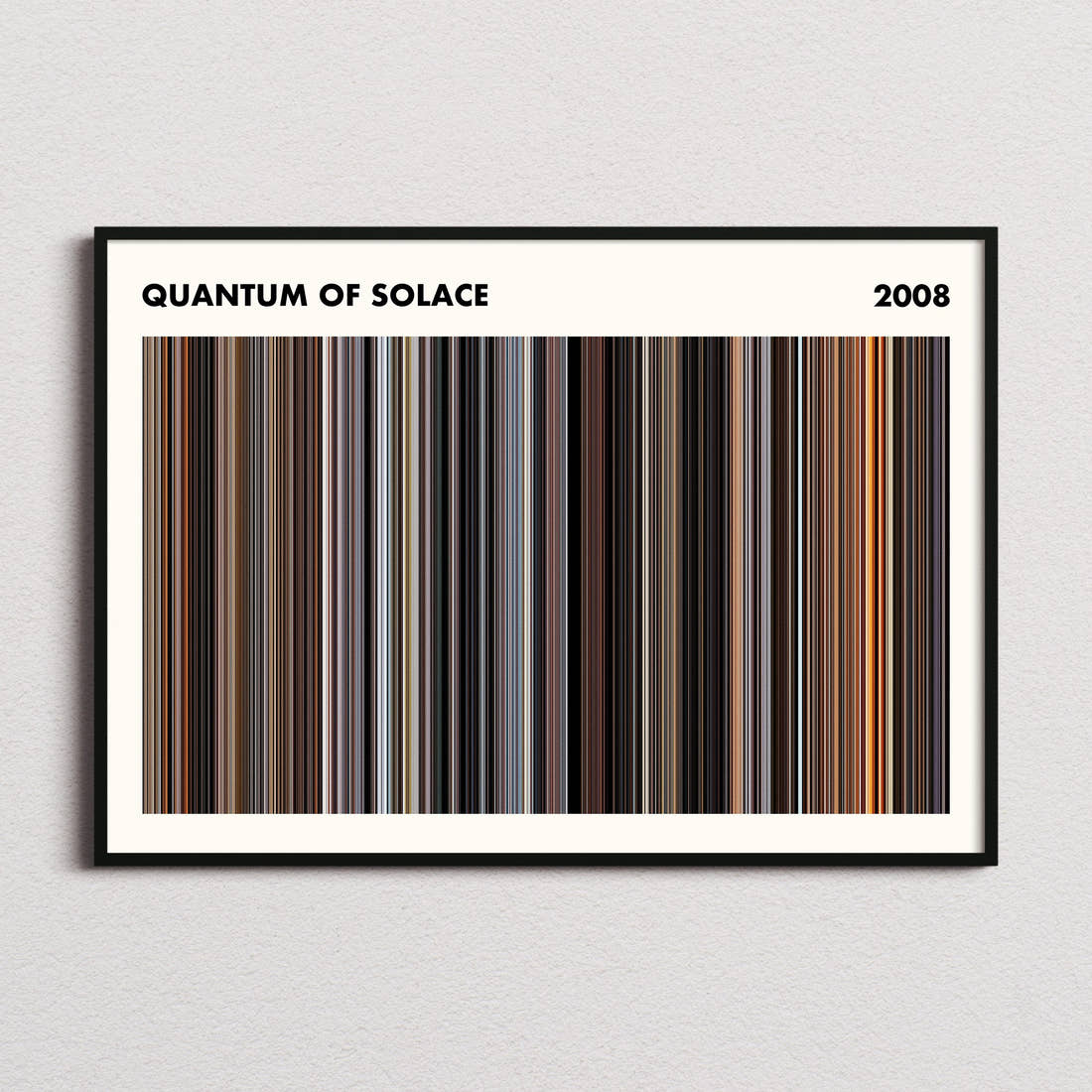 Quantum of Solace Movie Barcode Poster - Simplified