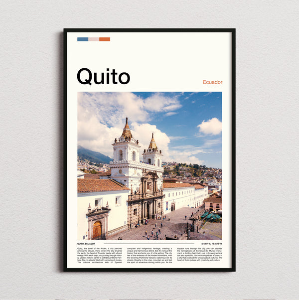 Quito - Colonial Church - Travel Print