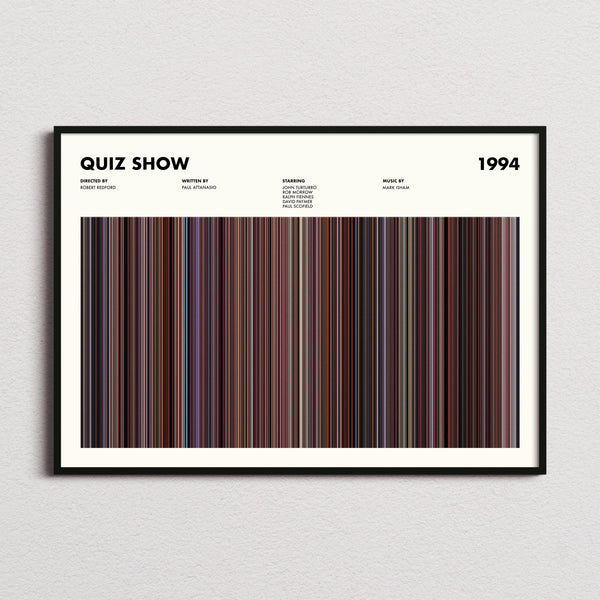 Quiz Show Movie Barcode Poster