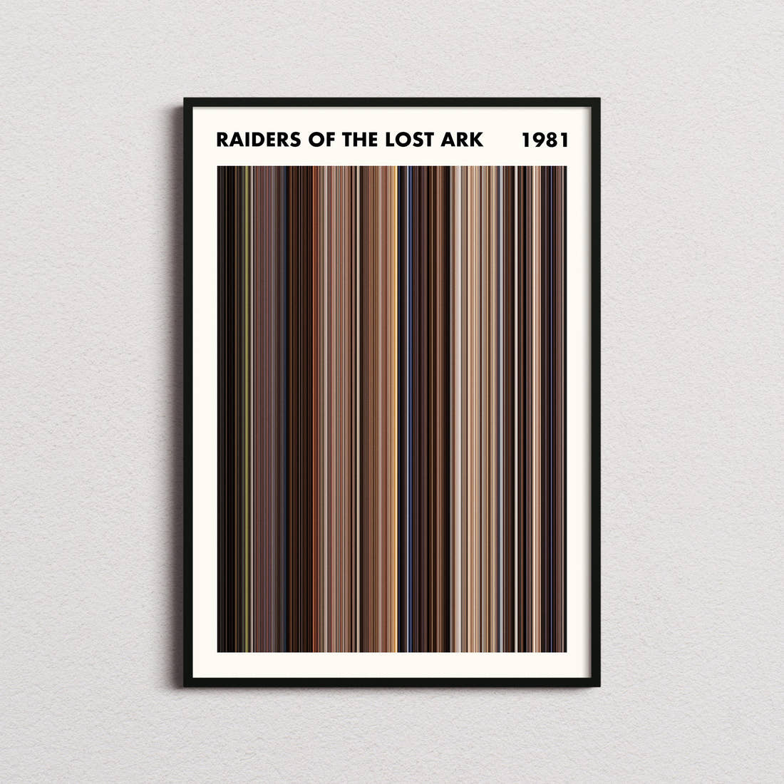 Raiders of the Lost Ark Movie Barcode Poster - Simplified