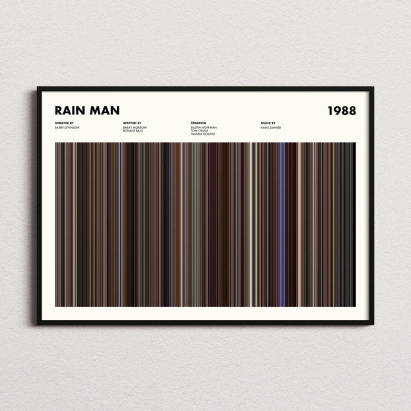 Rain Man Movie Barcode Poster