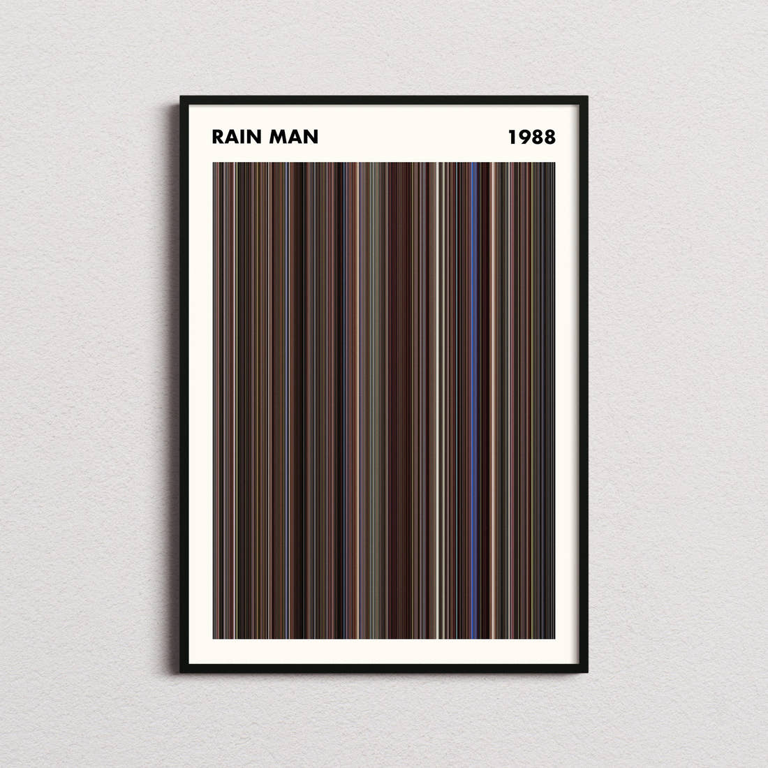 Rain Man Movie Barcode Poster - Simplified