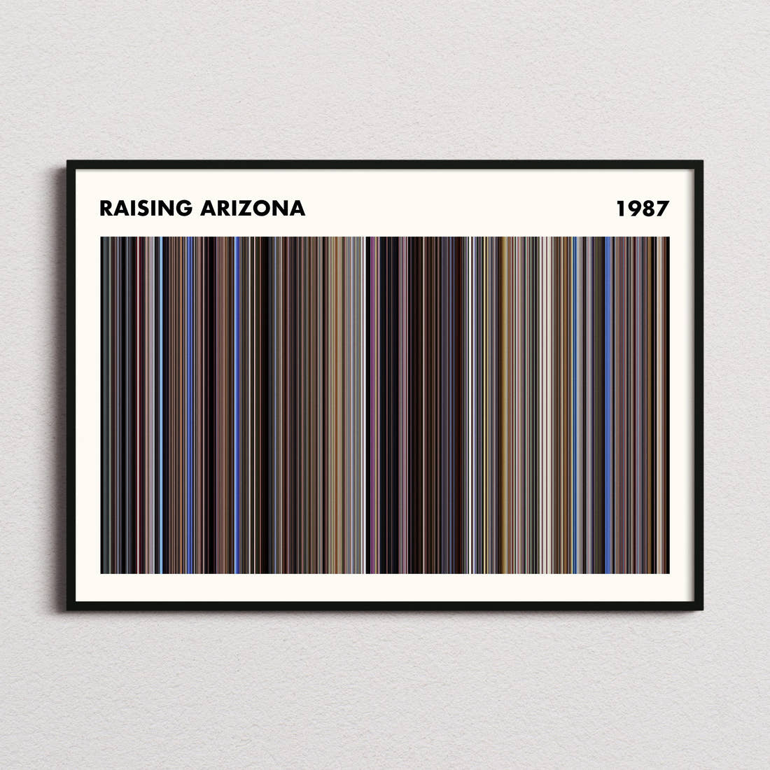Raising Arizona Movie Barcode Poster - Simplified