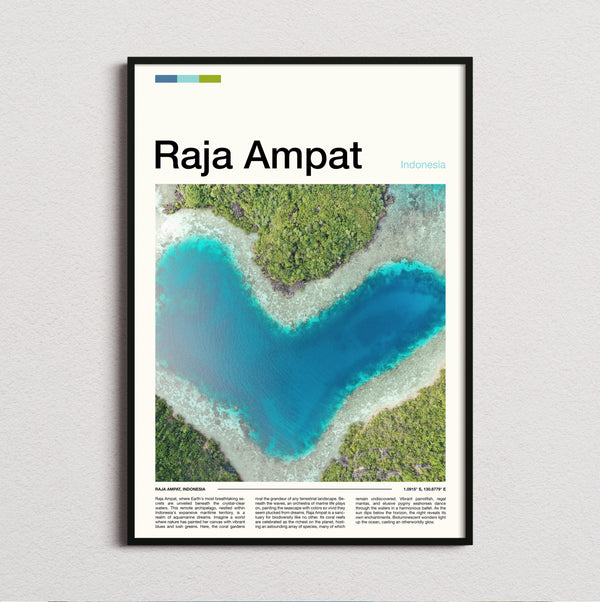 Raja Ampat - Heart-Shaped Lagoon - Travel Print