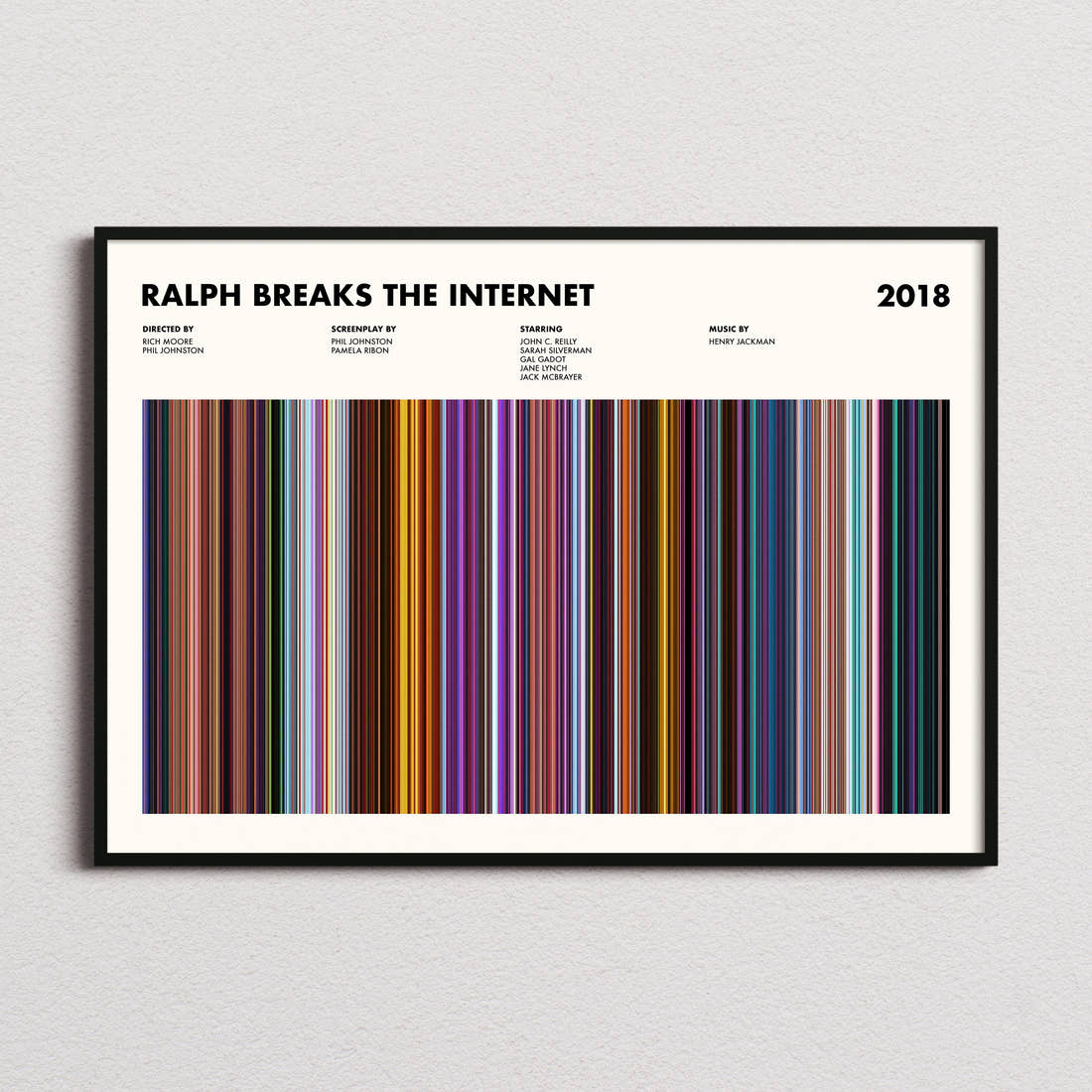 Ralph Breaks the Internet Movie Barcode Poster