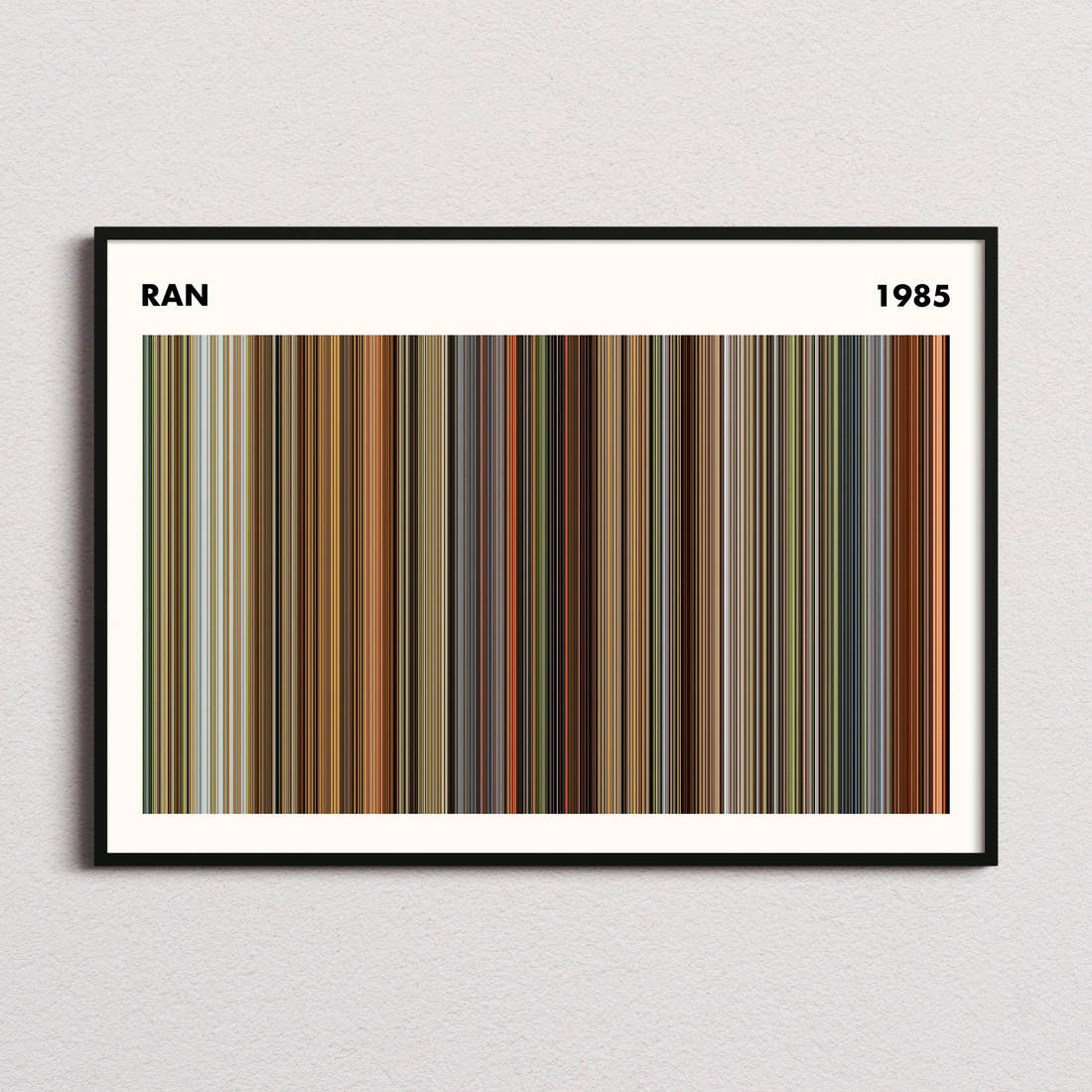 Ran Movie Barcode Poster - Simplified